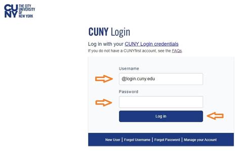 Aug 16, 2021 · To log in to Blackboard, click on the big blue button to the right that says "Login to Blackboard" and login with your CUNYfirst login credentials. If you do not know your CUNY First log in credentials, please email the Helpdesk at . Helpdesk@baruch.cuny.edu, and request assistance with your CUNY First login …